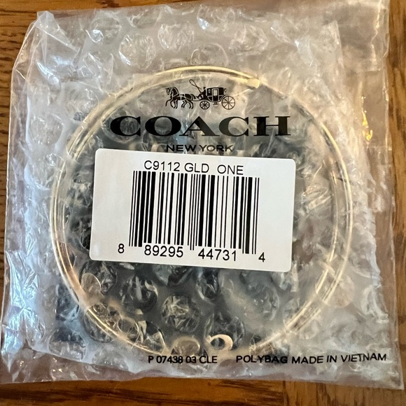 Coach Signature Large Hoop Earrings - Picture 3 of 5